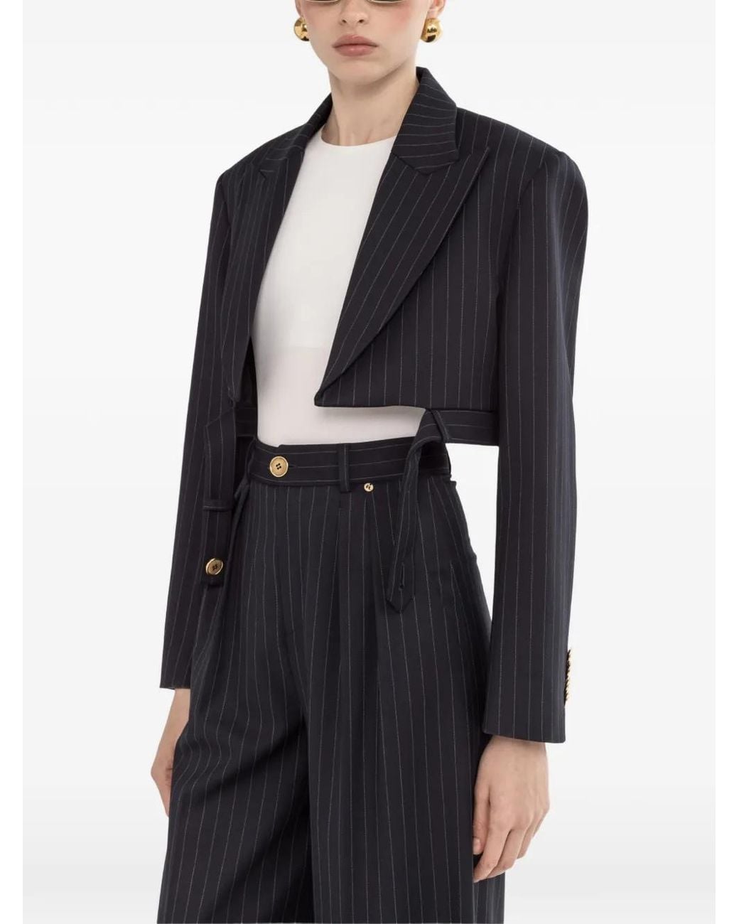 Nissa Black Cropped Blazer
