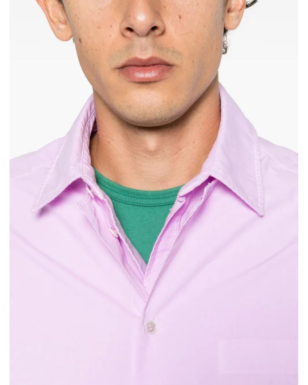 J.W. Anderson Pink Double-Layer Long-Sleeve Shirt for men