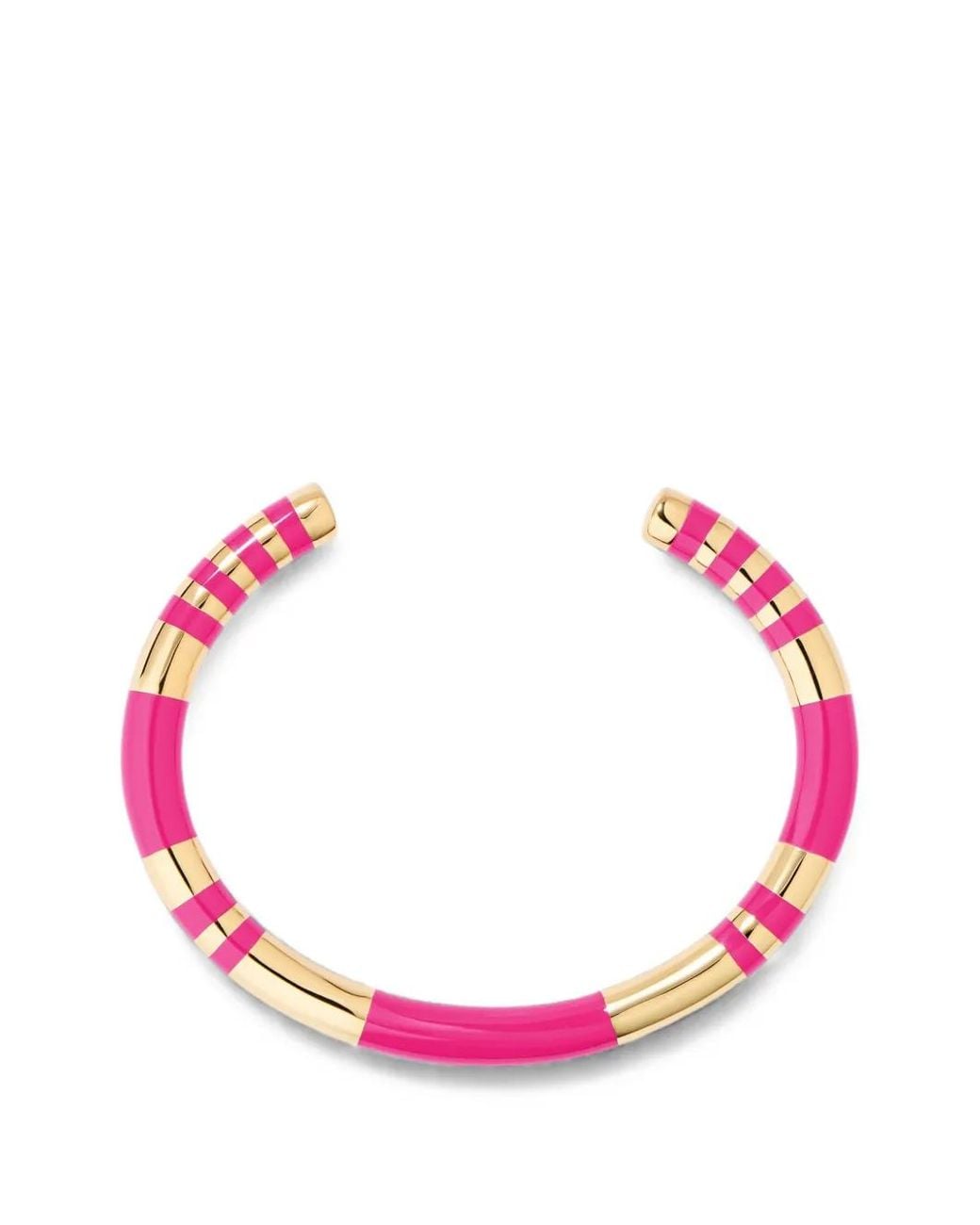 Aurelie Bidermann Pink Positano Striped Bangle