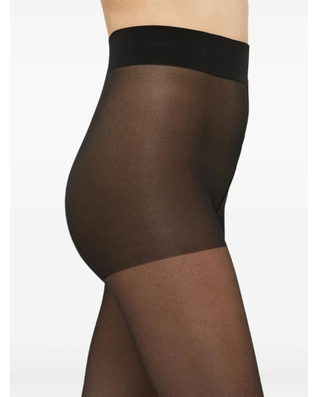 Wolford Black 15 Eco Sheer Soft-Waistband Tights