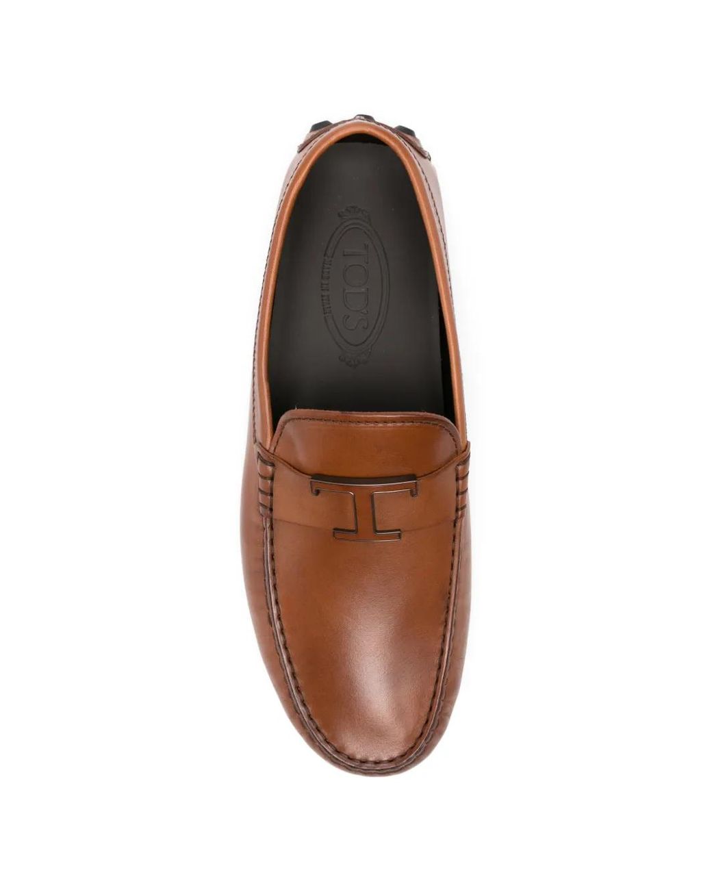 Tod's Brown T Timeless Gommino Bubble Loafers for men
