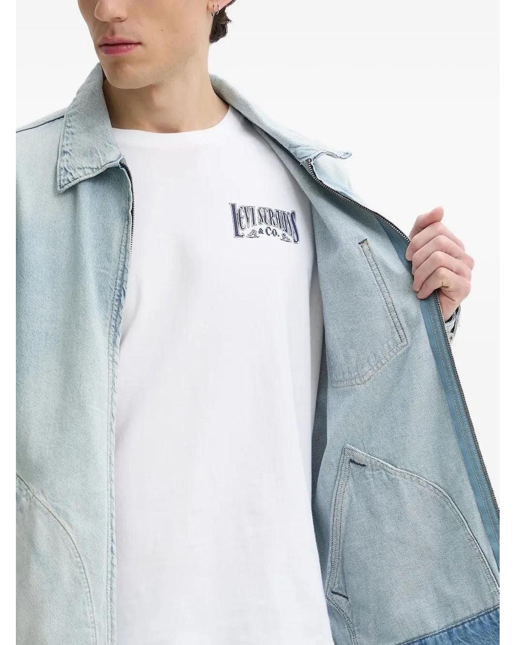 Levi's Blue Zip-Front Pocket Jacket for men