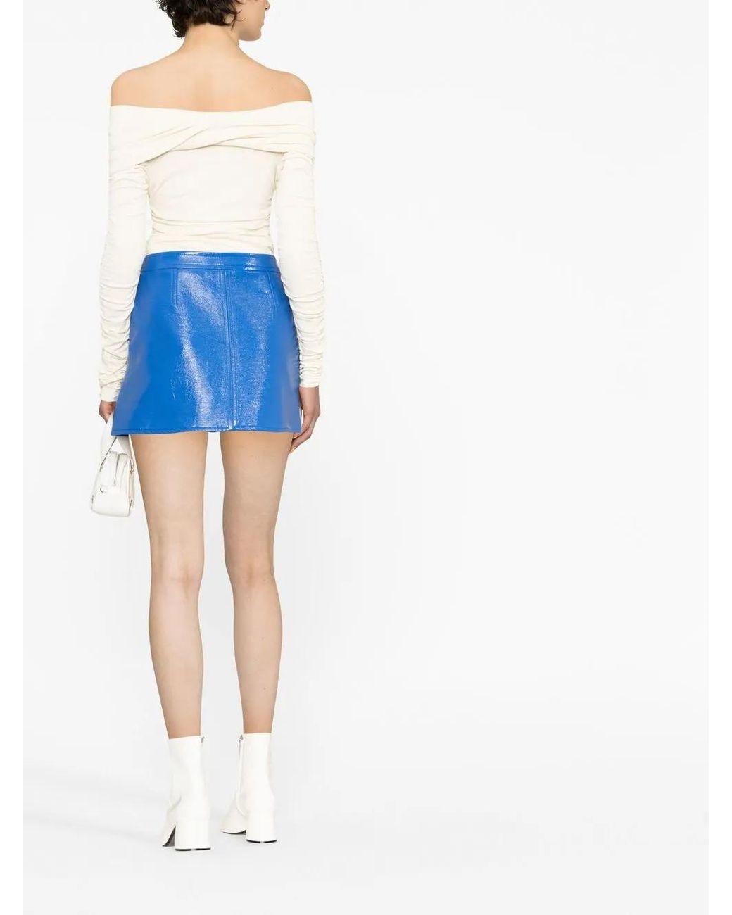 Courreges Mini-Rok Met Logopatch in het Blue
