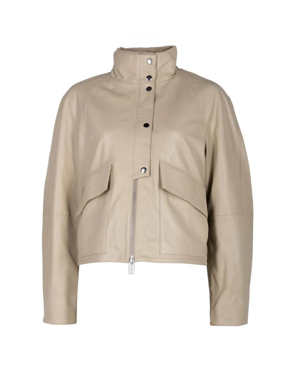 By Malene Birger Natural Suzanne Leather Panelled Jacket