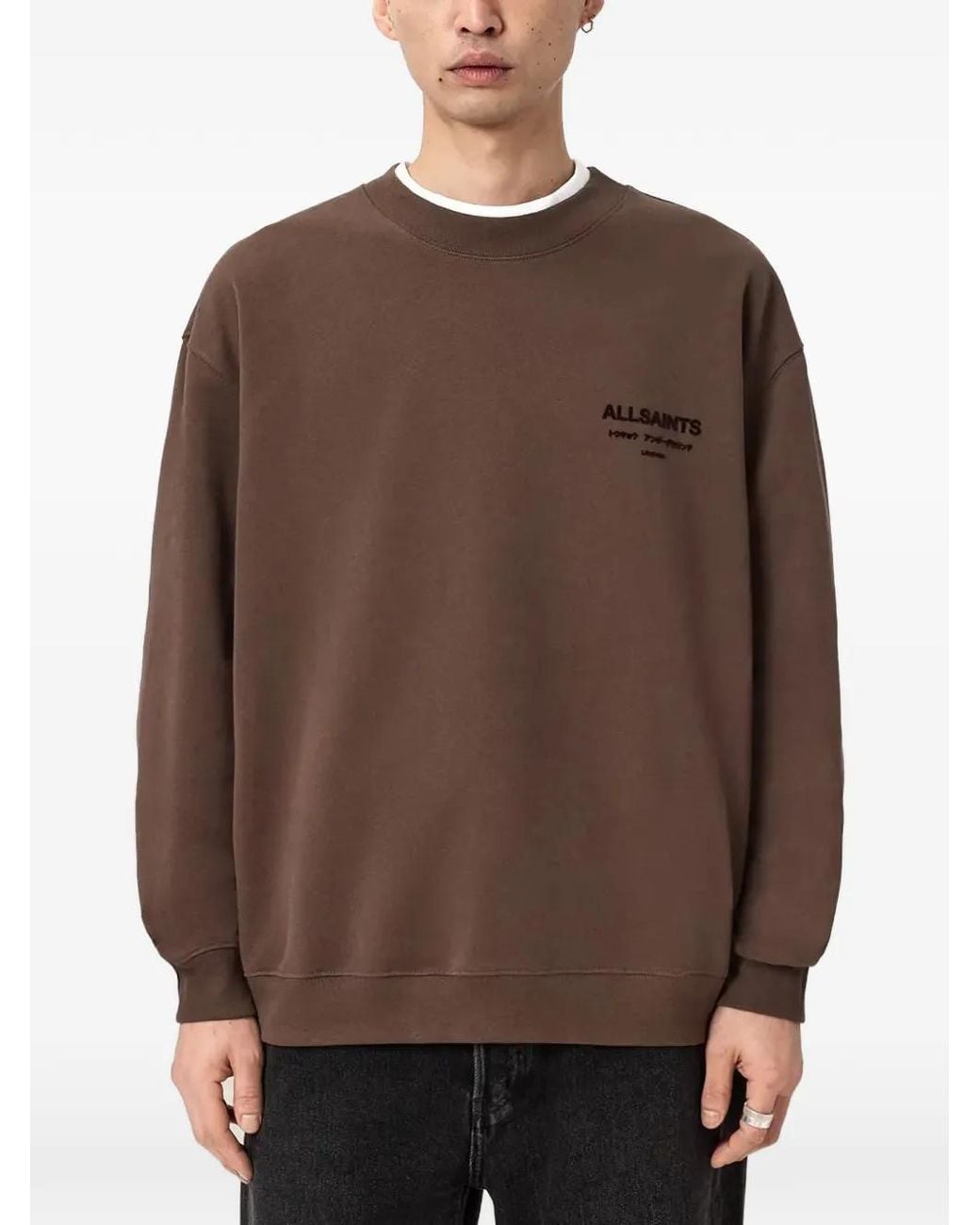 AllSaints Brown Xander Sweatshirt for men