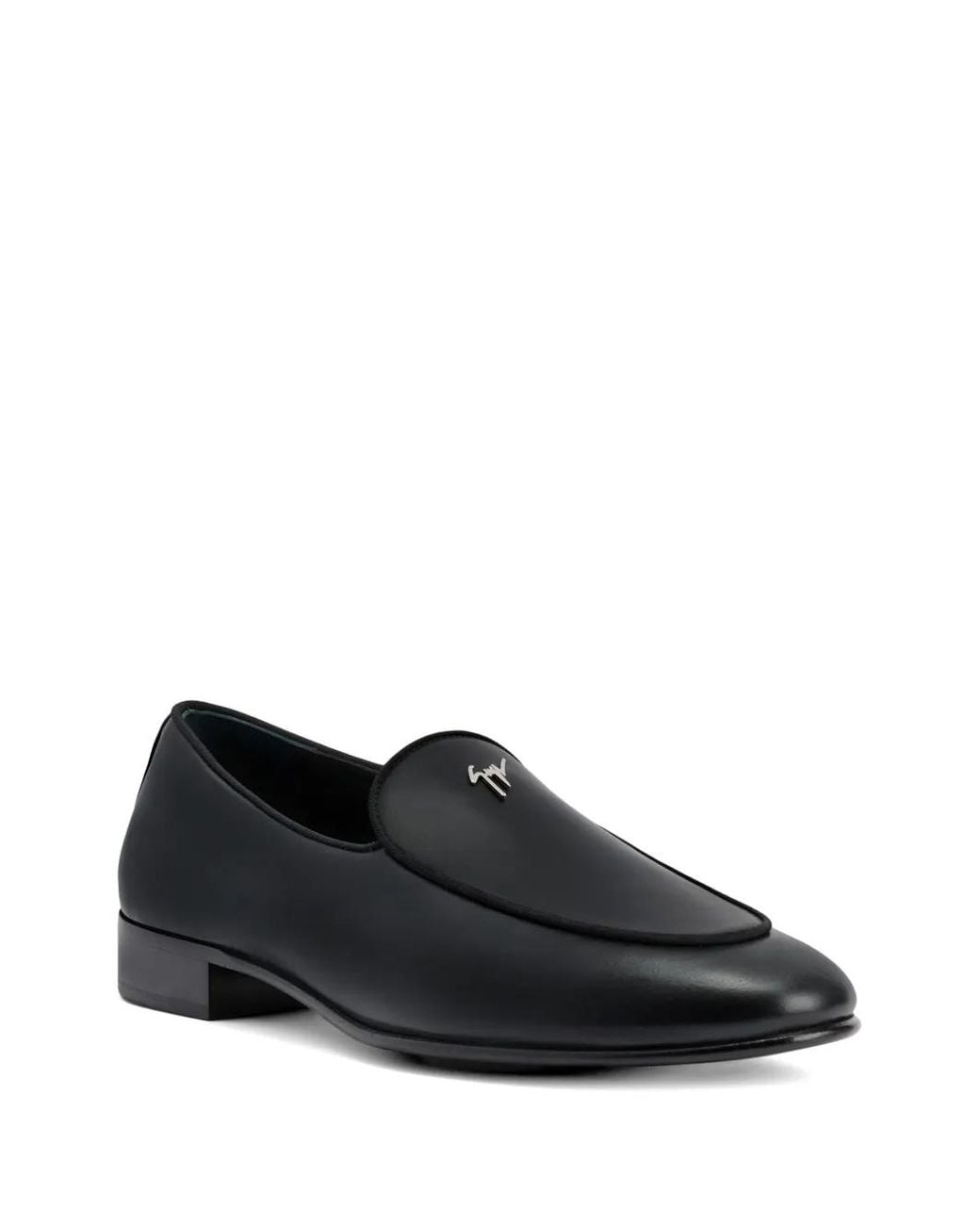 Giuseppe Zanotti Signature Detail Valtor Loafers in Black  display picture 2
