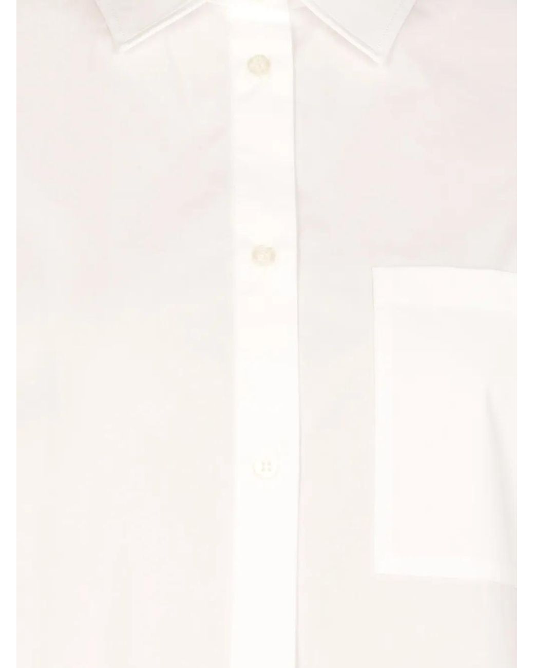 MSGM White Patch-Pocket Shirt