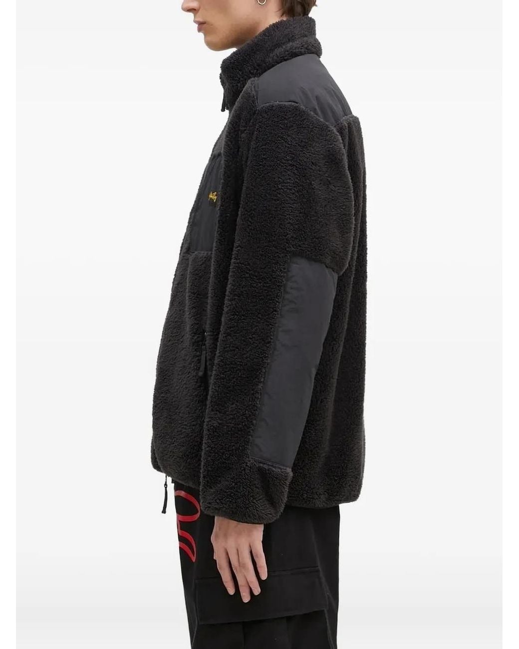Stan Ray Black Fleece-Panel Long-Sleeve Jacket for men