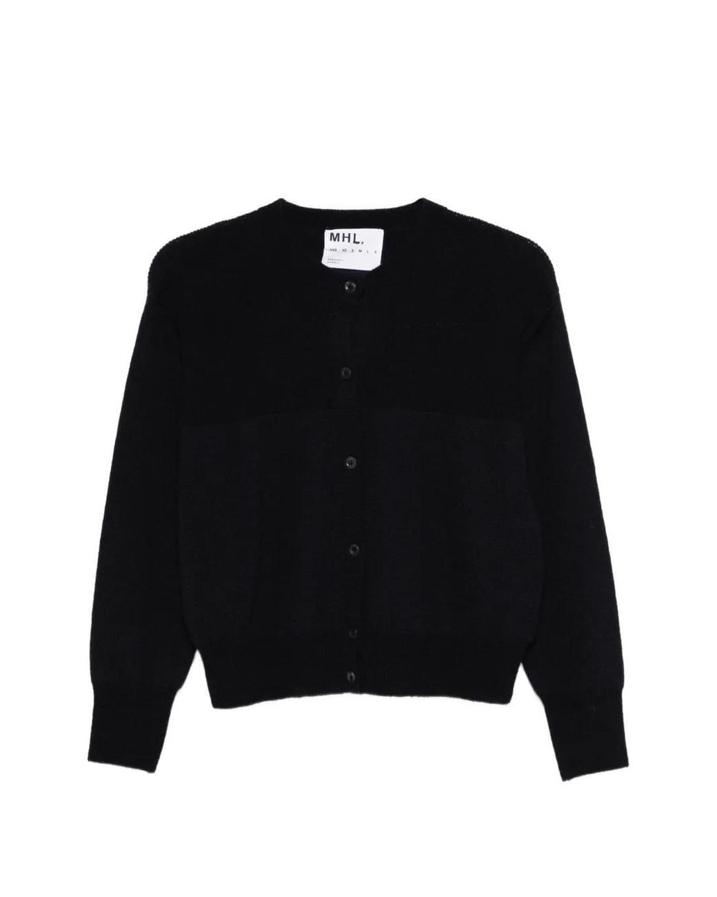 MHL by Margaret Howell Black Buttoned Cardigan
