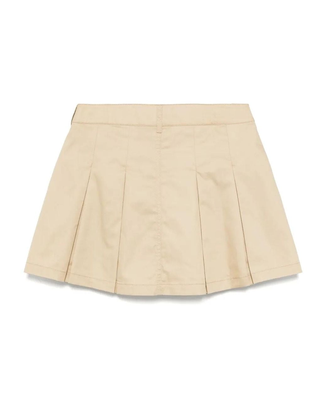 Chocoolate Natural Pleated Skirt