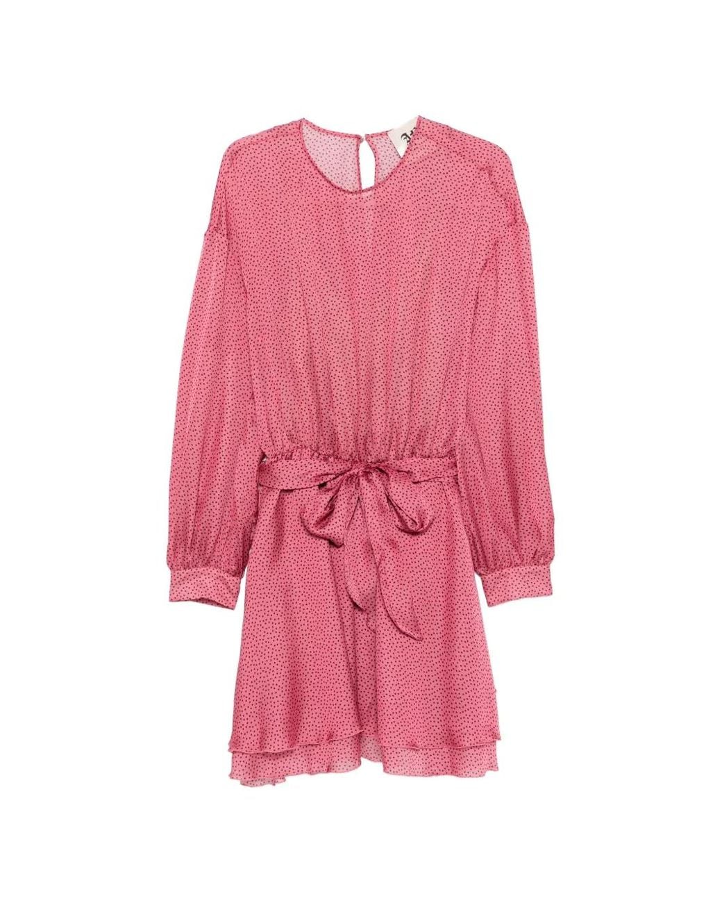 Aniye By Pink Polka-Dot Tied-Waist Dress