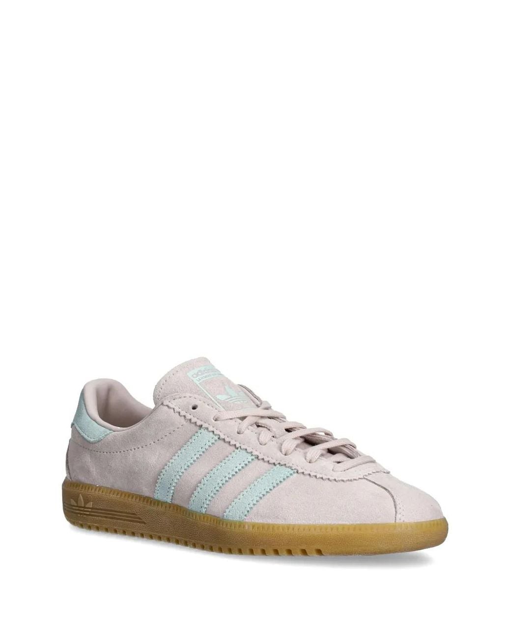 Adidas White Brmd Suede Sneakers