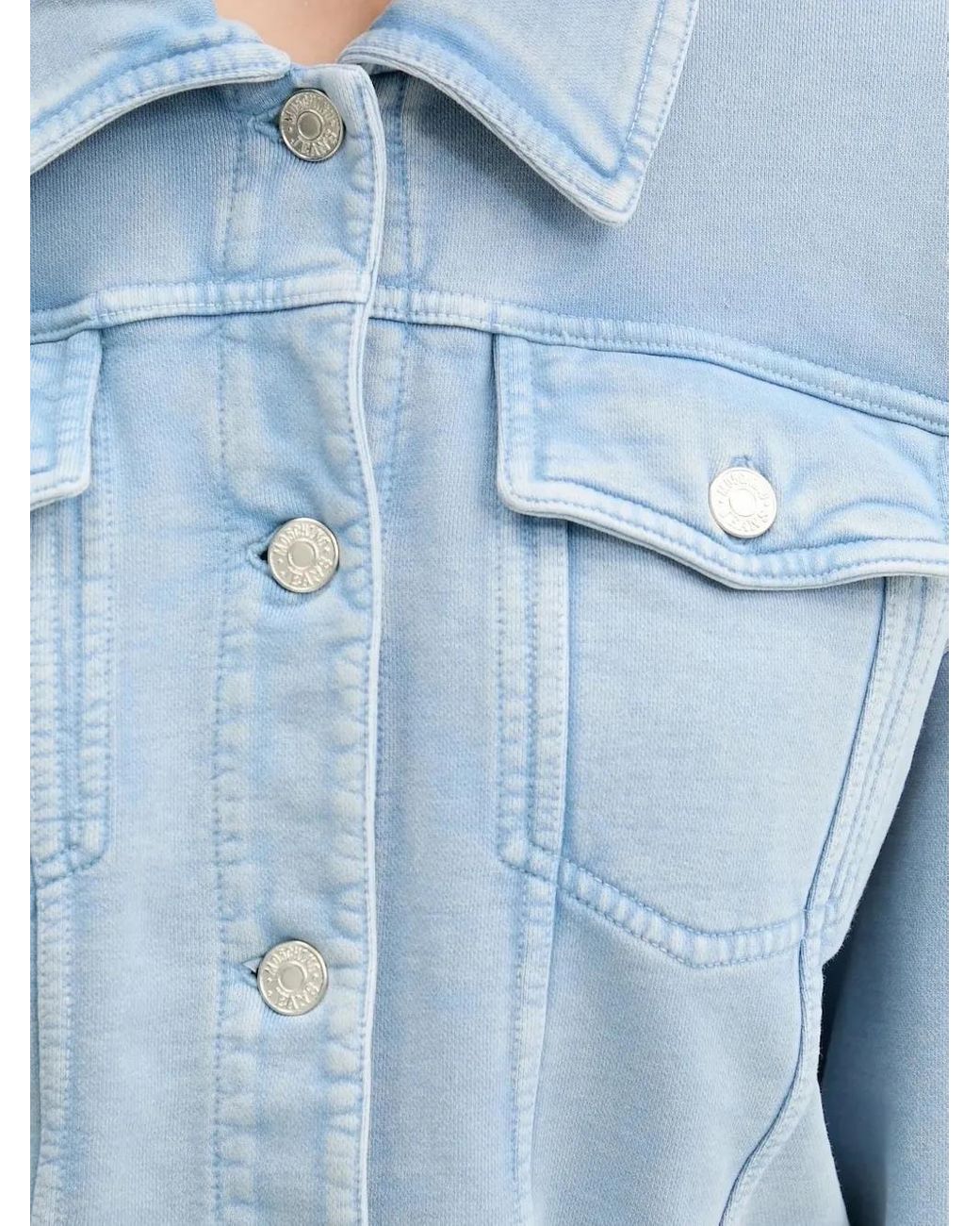 Moschino Blue Button-Fastening Cropped Denim Jacket
