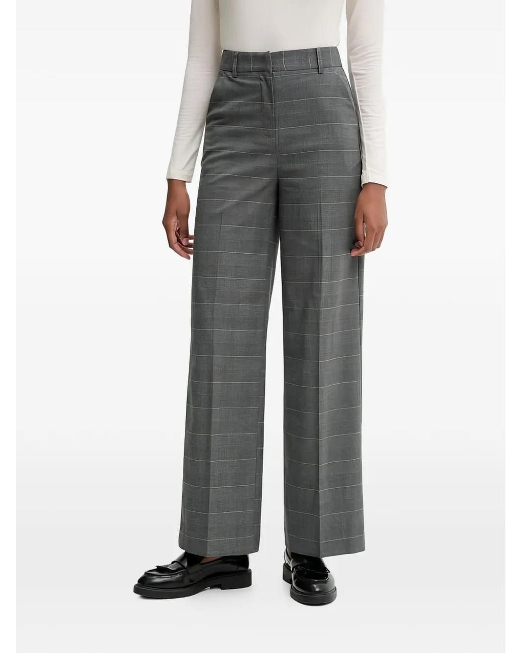 Pantalones De Talle Alto Benetton de color Gray