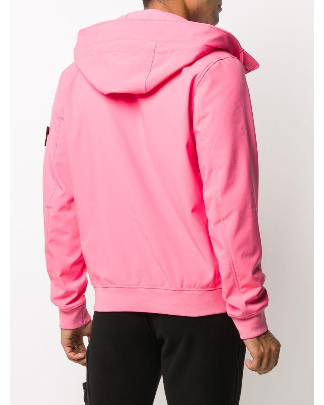 Pink stone island soft shell online