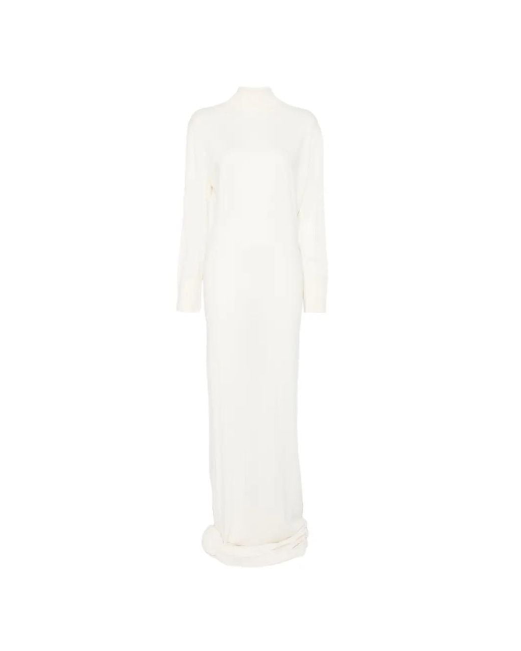 ARMARIUM White Lara Turtleneck Maxi Dress
