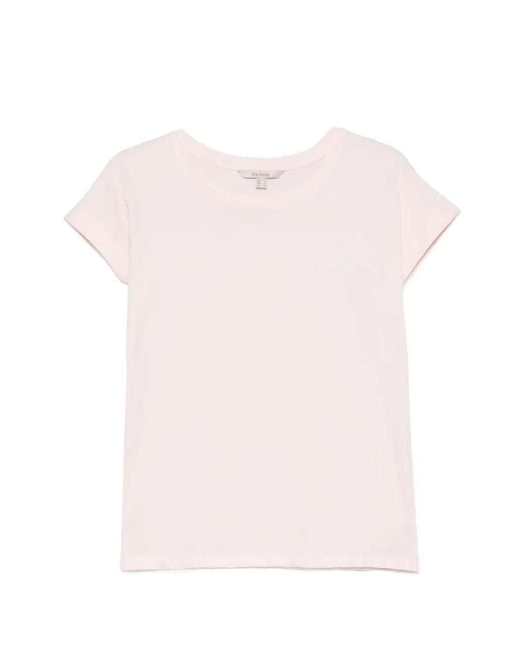 Barbour Pink T-Shirt À Logo Brodé