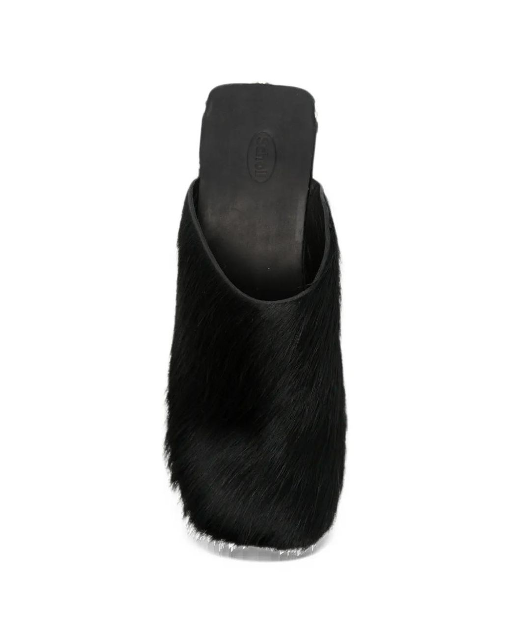 Scholl Black Pony-Leather Mules