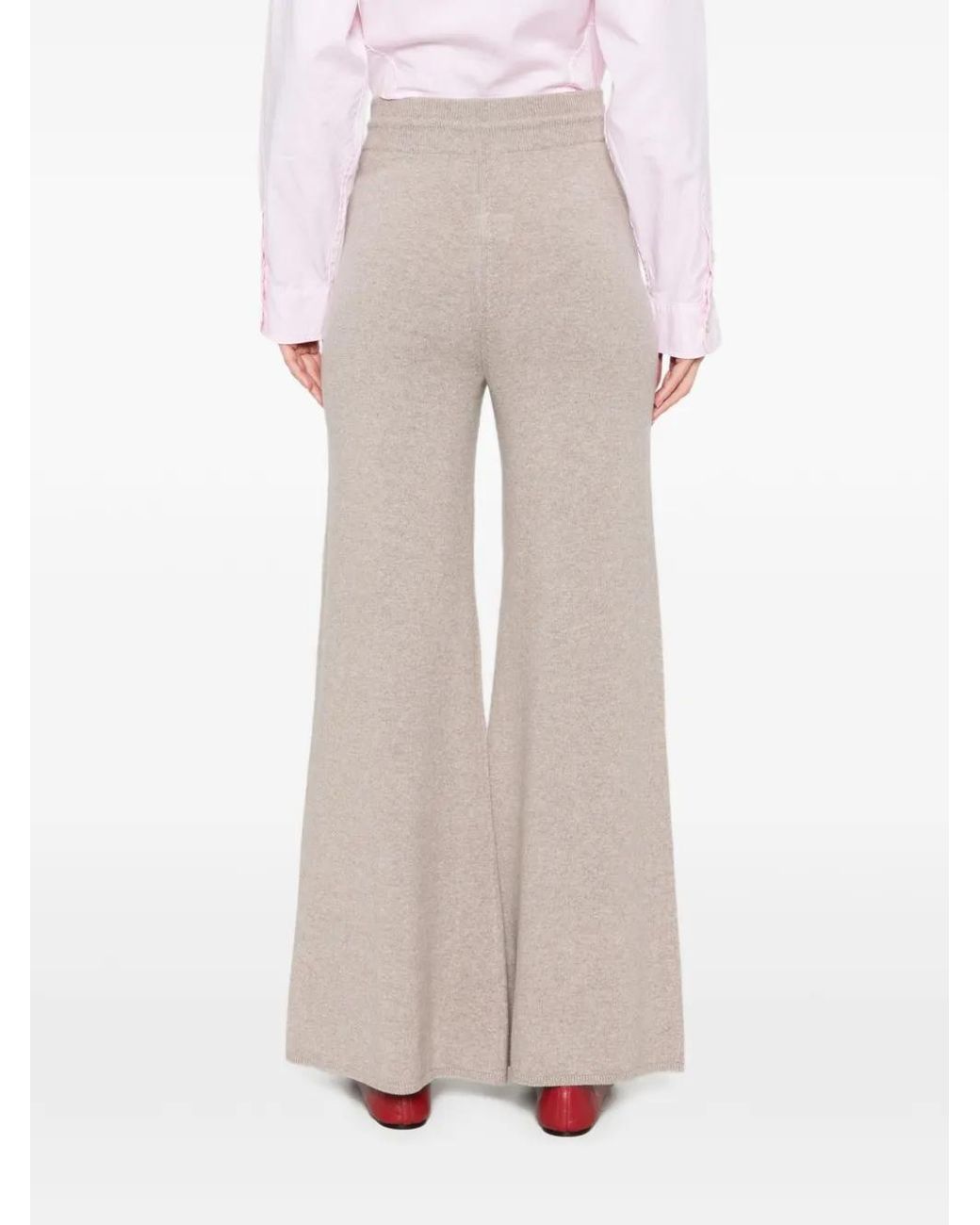 Panicale Natural Drawstring Palazzo Pants