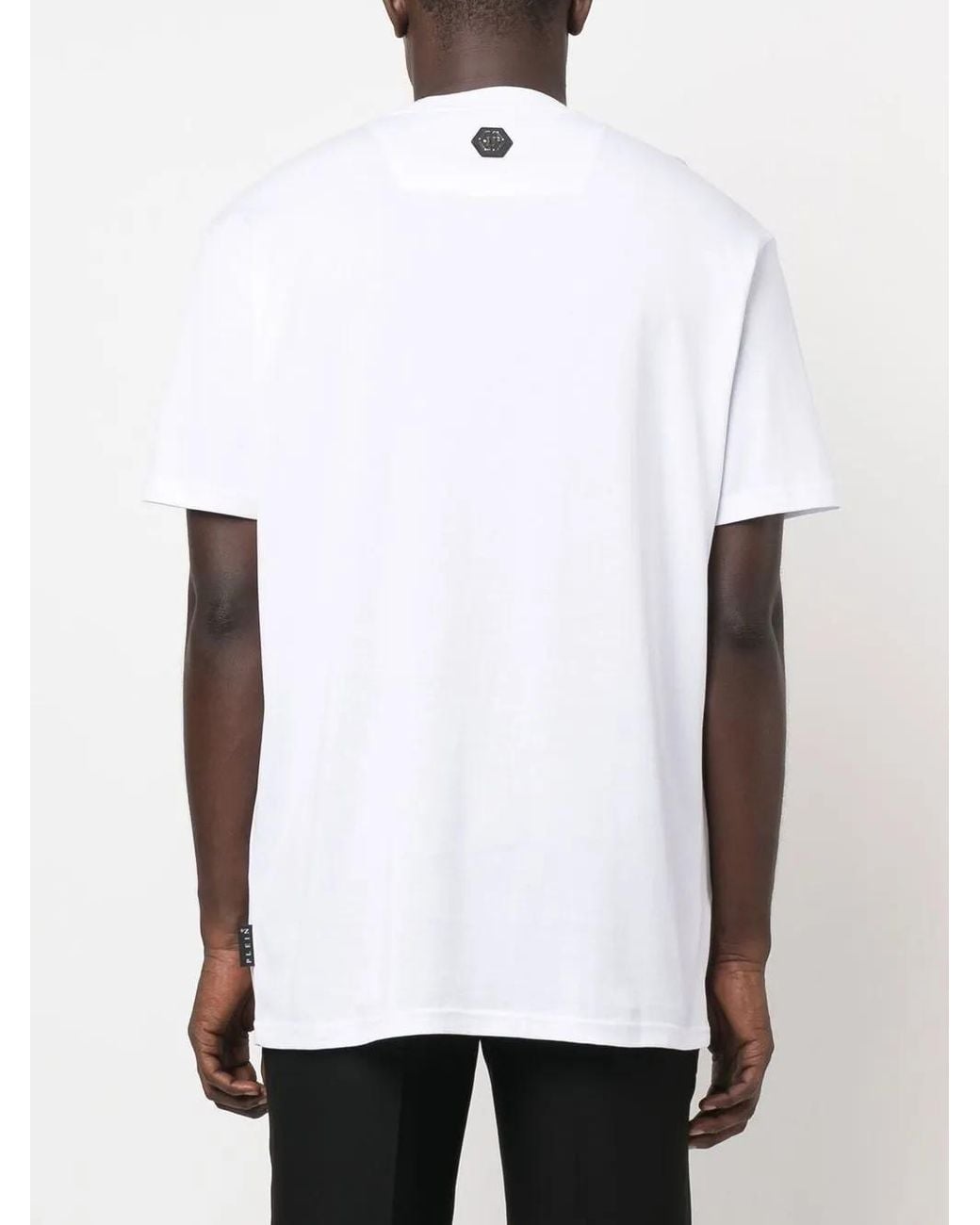 Philipp Plein White Skull-Print Short-Sleeve T-Shirt for men