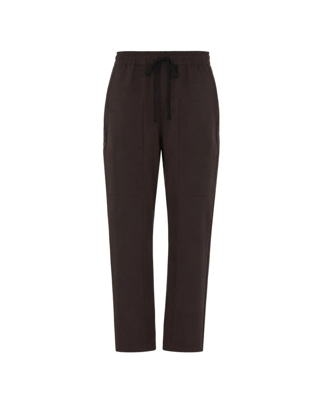 Thom Krom Black Drawstring-Waist Panelled Trousers for men
