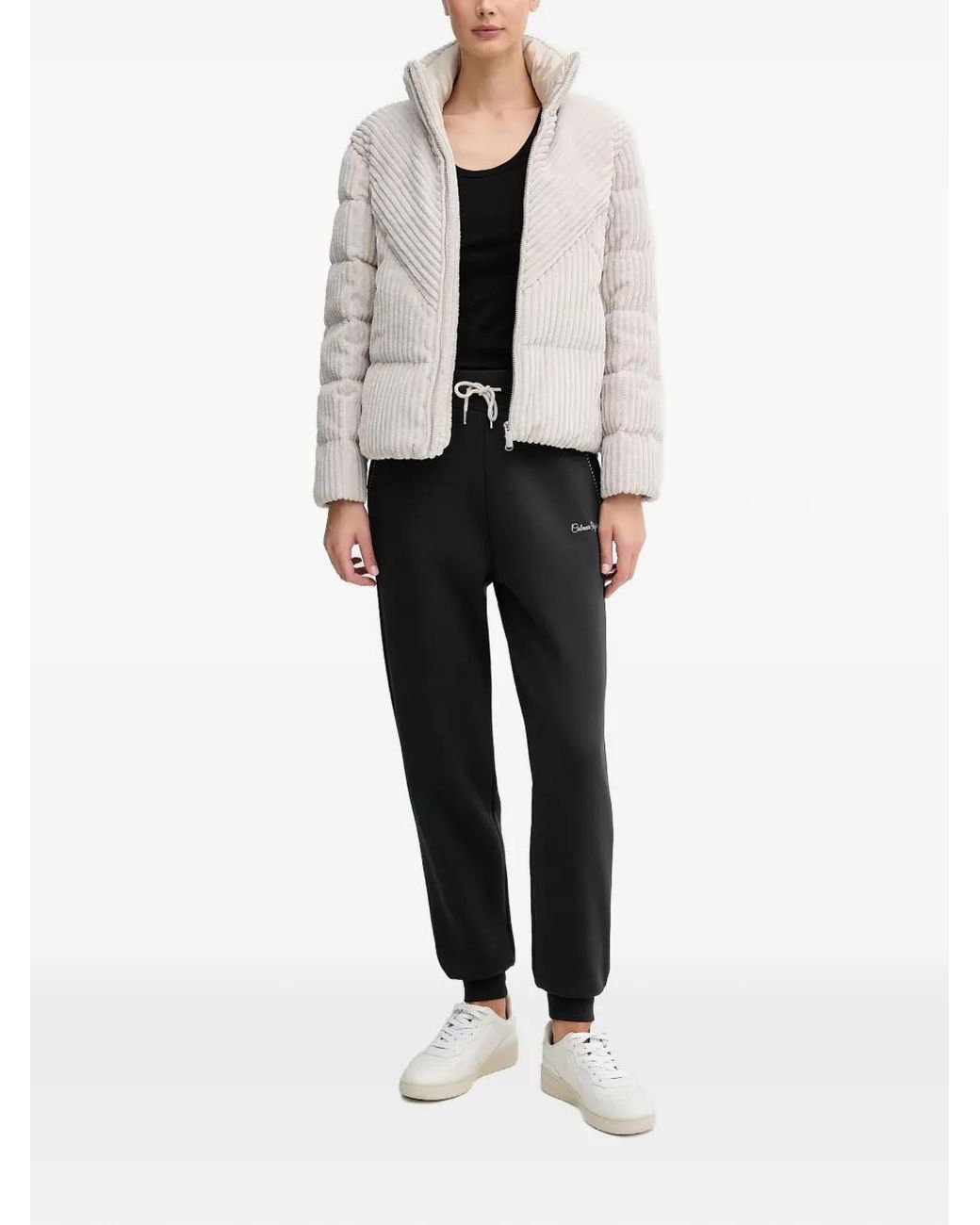 Colmar White Corduroy Quilted Jacket