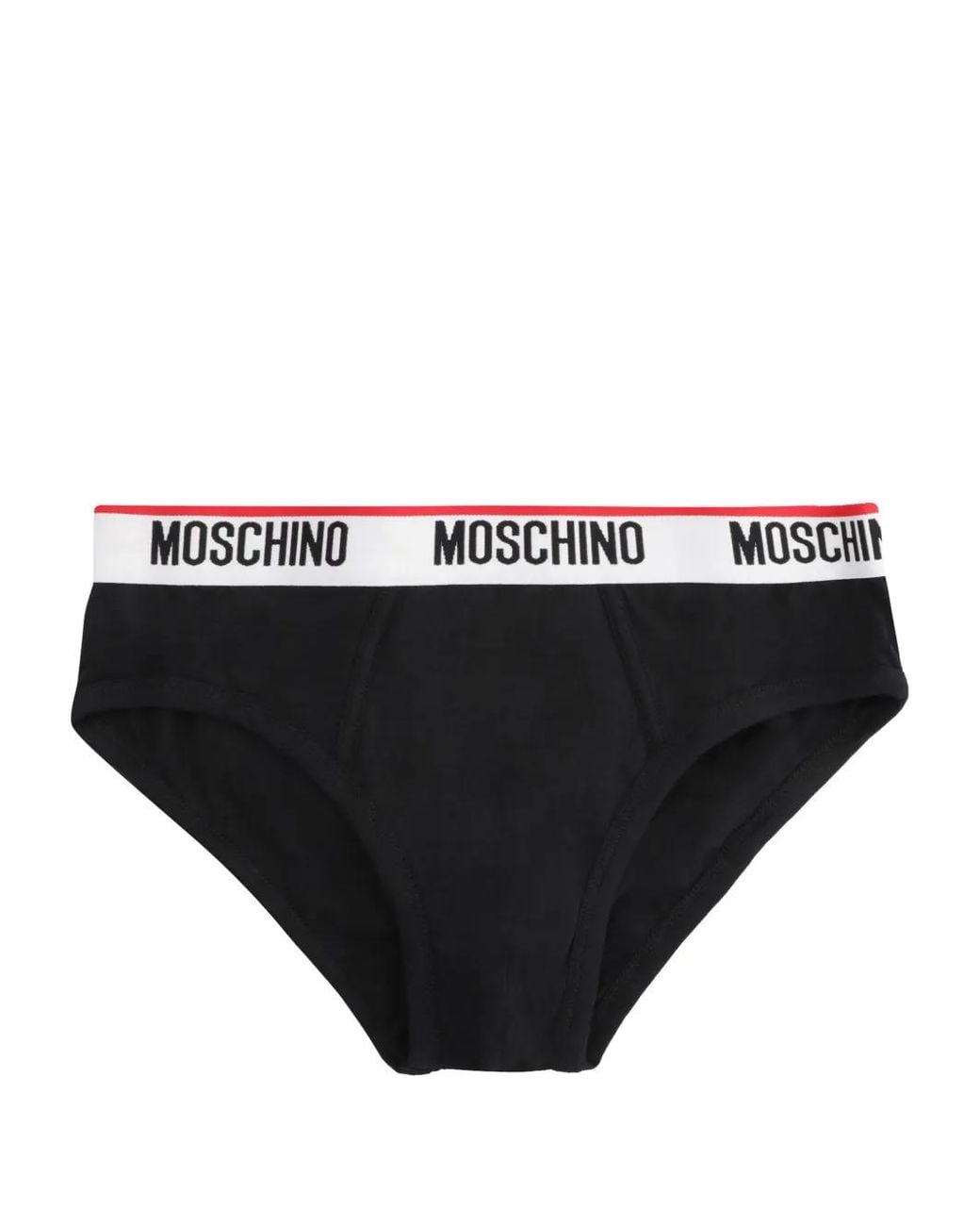 Moschino Black Logo-Strap Briefs (Set Of Two) for men