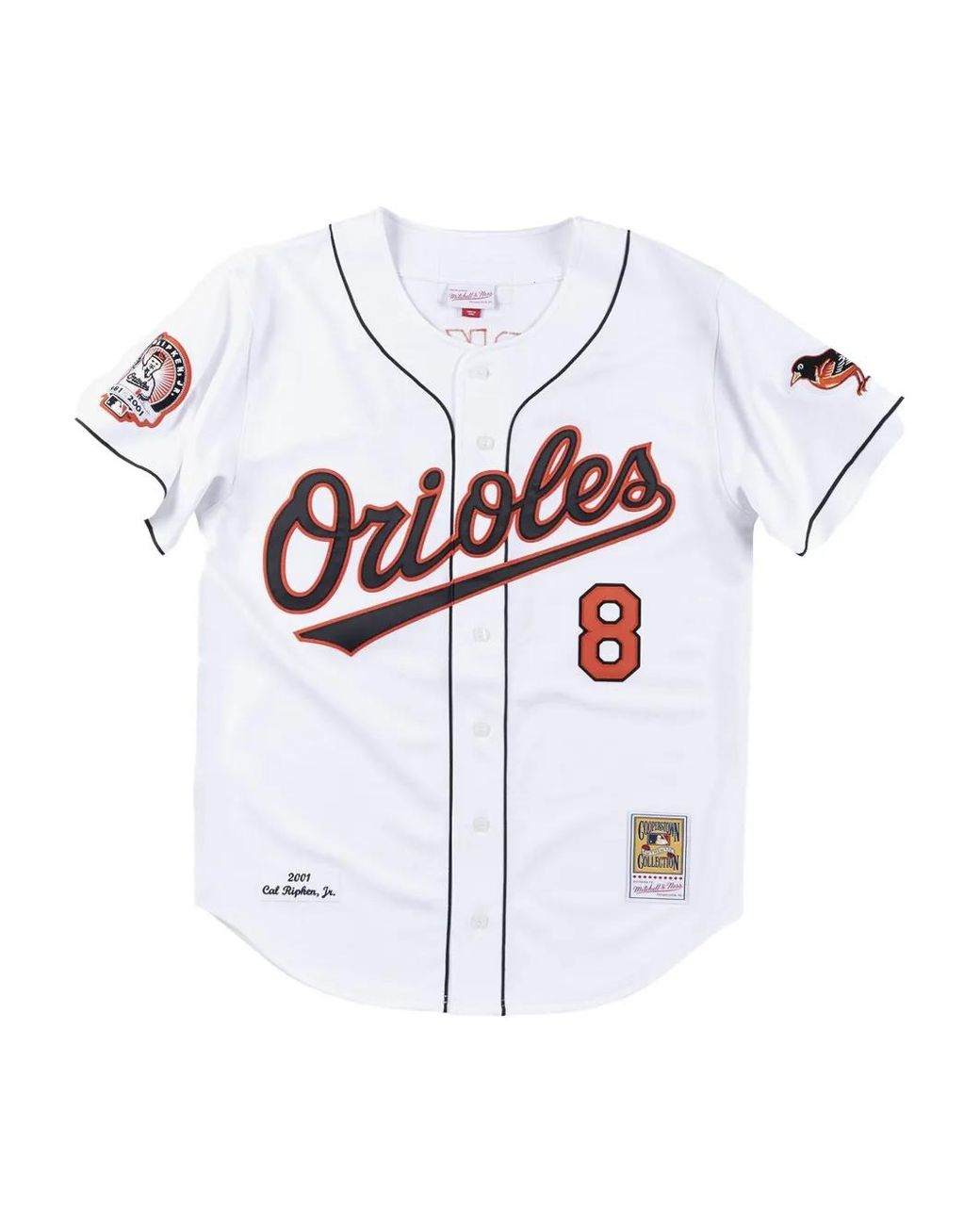 Mitchell & Ness White Mlb Orioles 2001 Cal Ripken Shirt for men