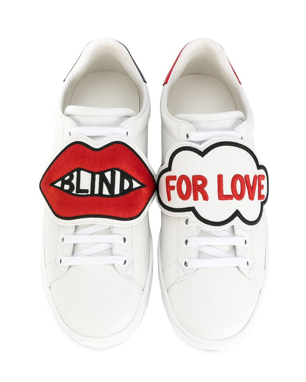 Gucci Blind For Love Ace Patch Sneakers in White | Lyst Australia