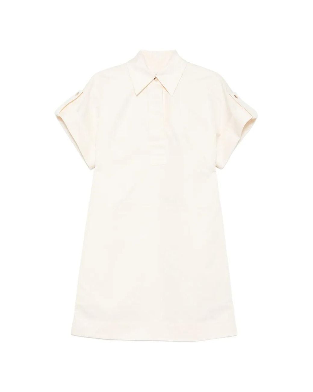 Joseph White Collared Short-Sleeve Mini Dress