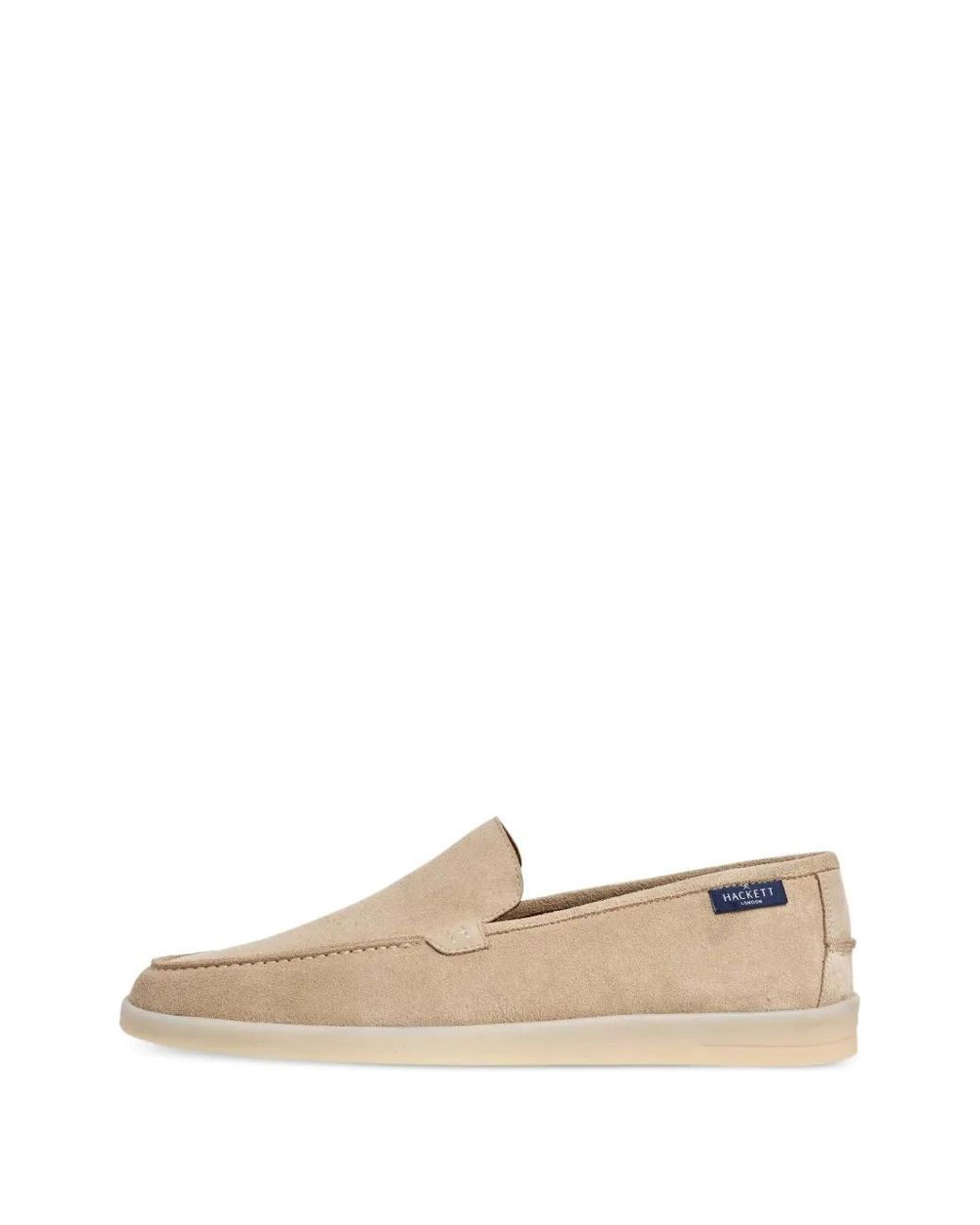 Hackett White Martins Suede Loafers for men
