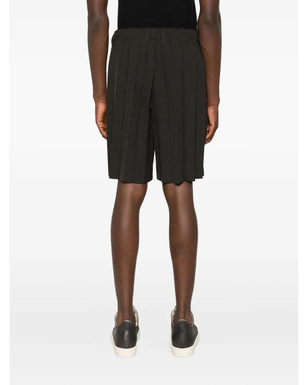 Homme Plissé Issey Miyake Black Pleated Shorts for men