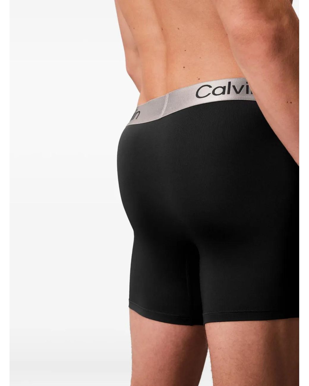 Calvin Klein Black Logo-Waistband Boxers (Pack Of Three) for men
