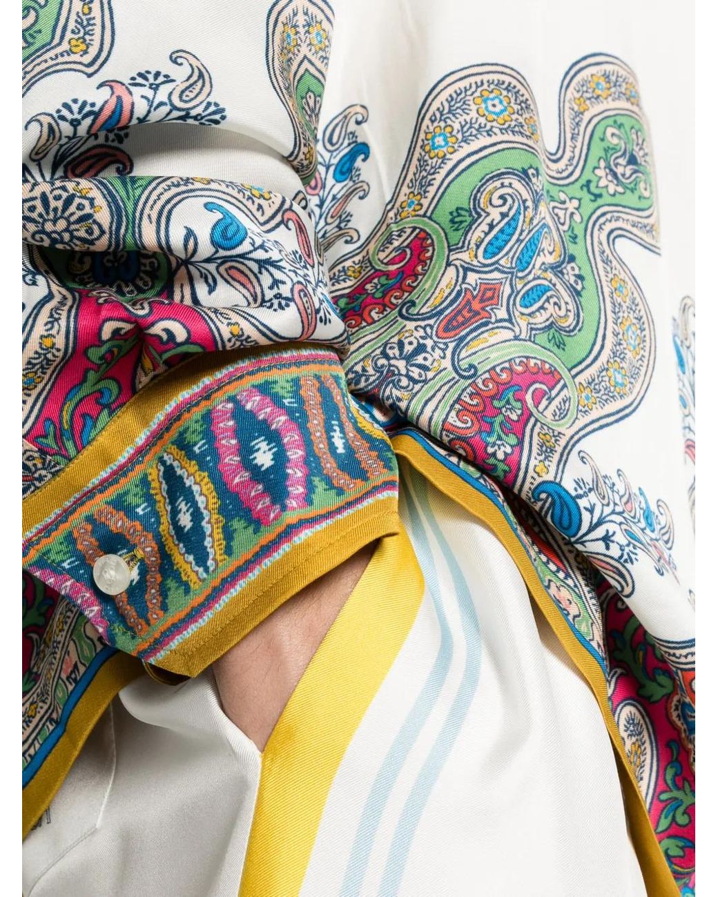 Etro Blue Paisley Print Shirt for men