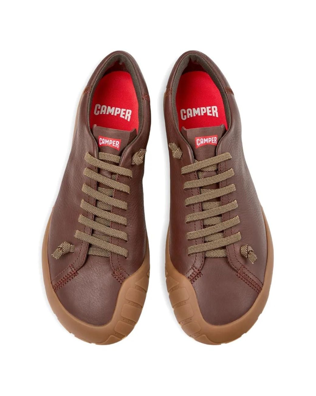 Camper Brown Peu Path+ Leather Sneakers for men