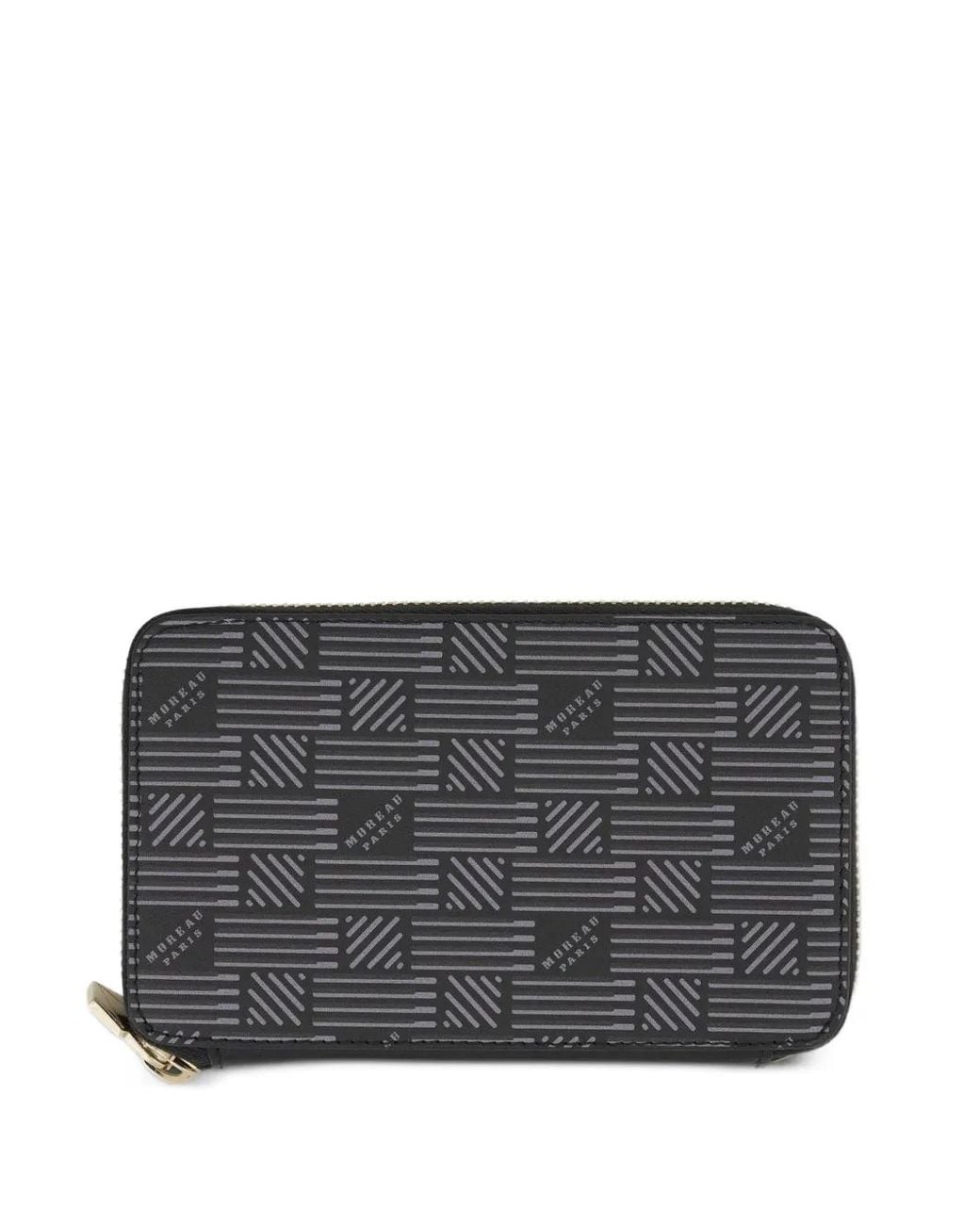 Moreau Gray Logo-Print Continental Wallet
