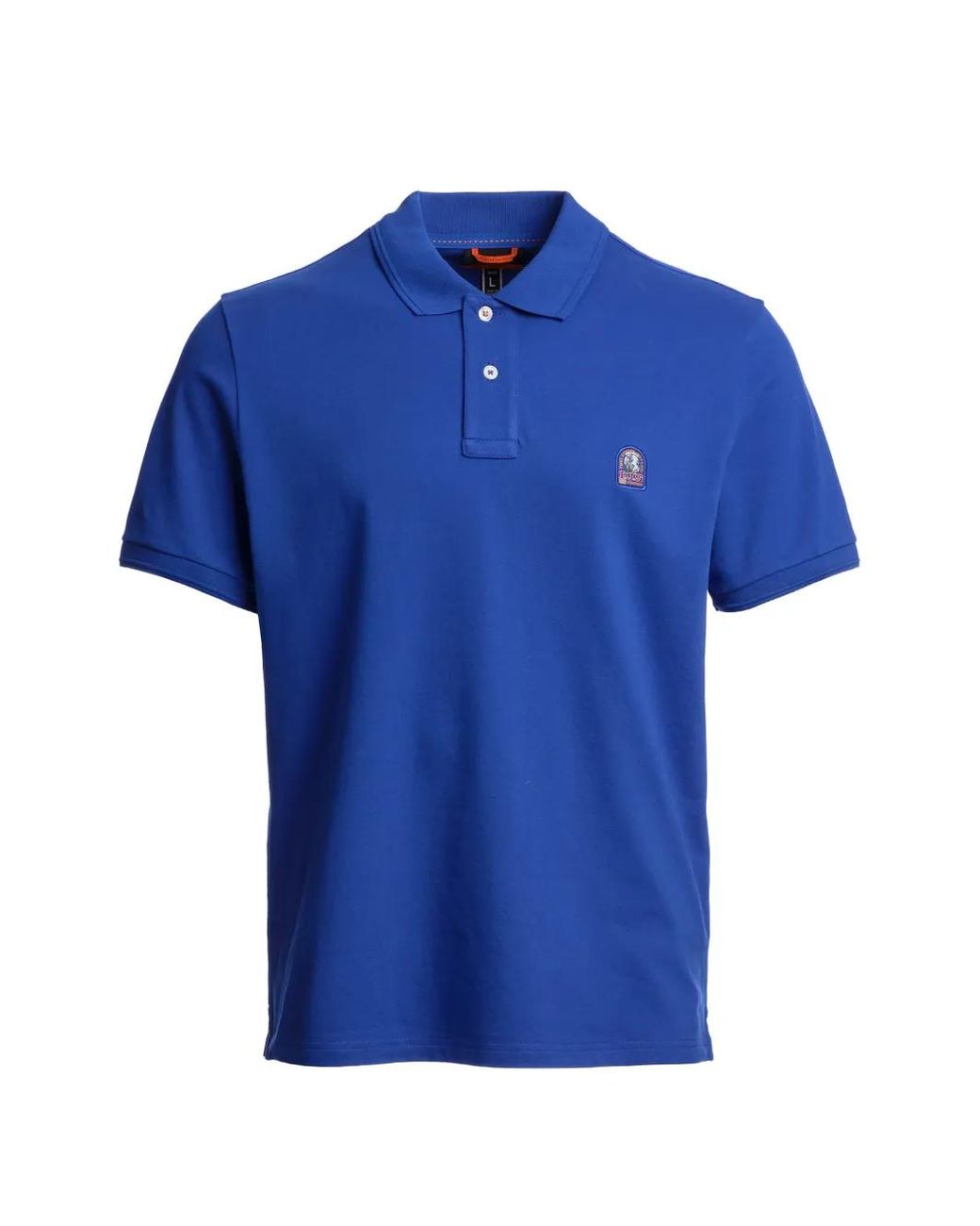 Parajumpers Blue Logo-Patch Polo Shirt for men