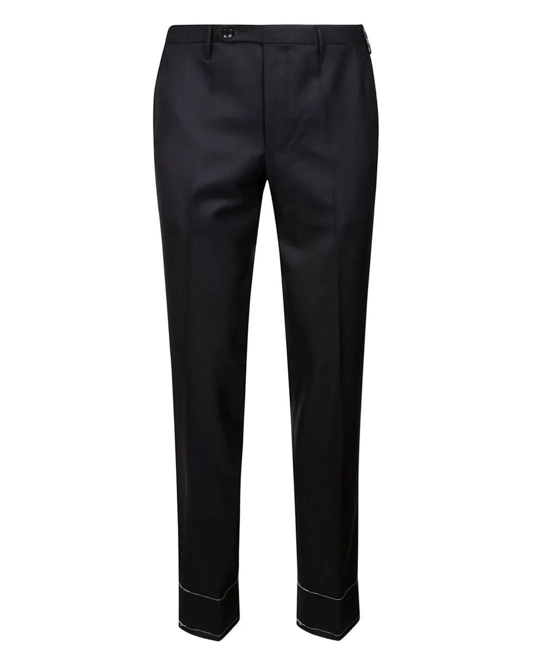 Rota Blue Hook-Zip Wool Pants for men