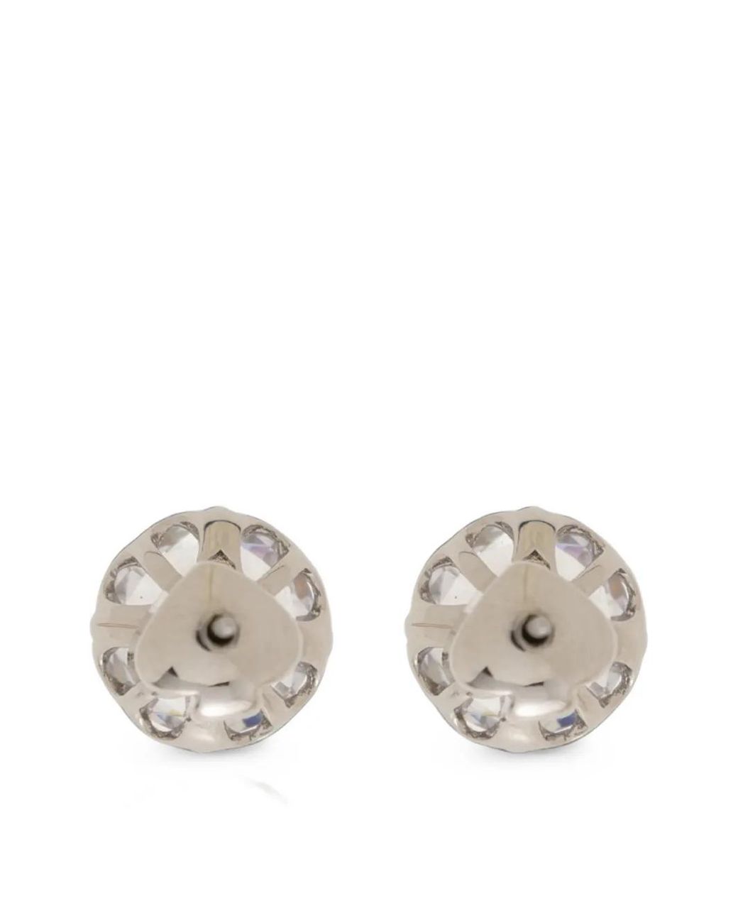 Kate Spade White Crystal-Embellished Stud Earrings