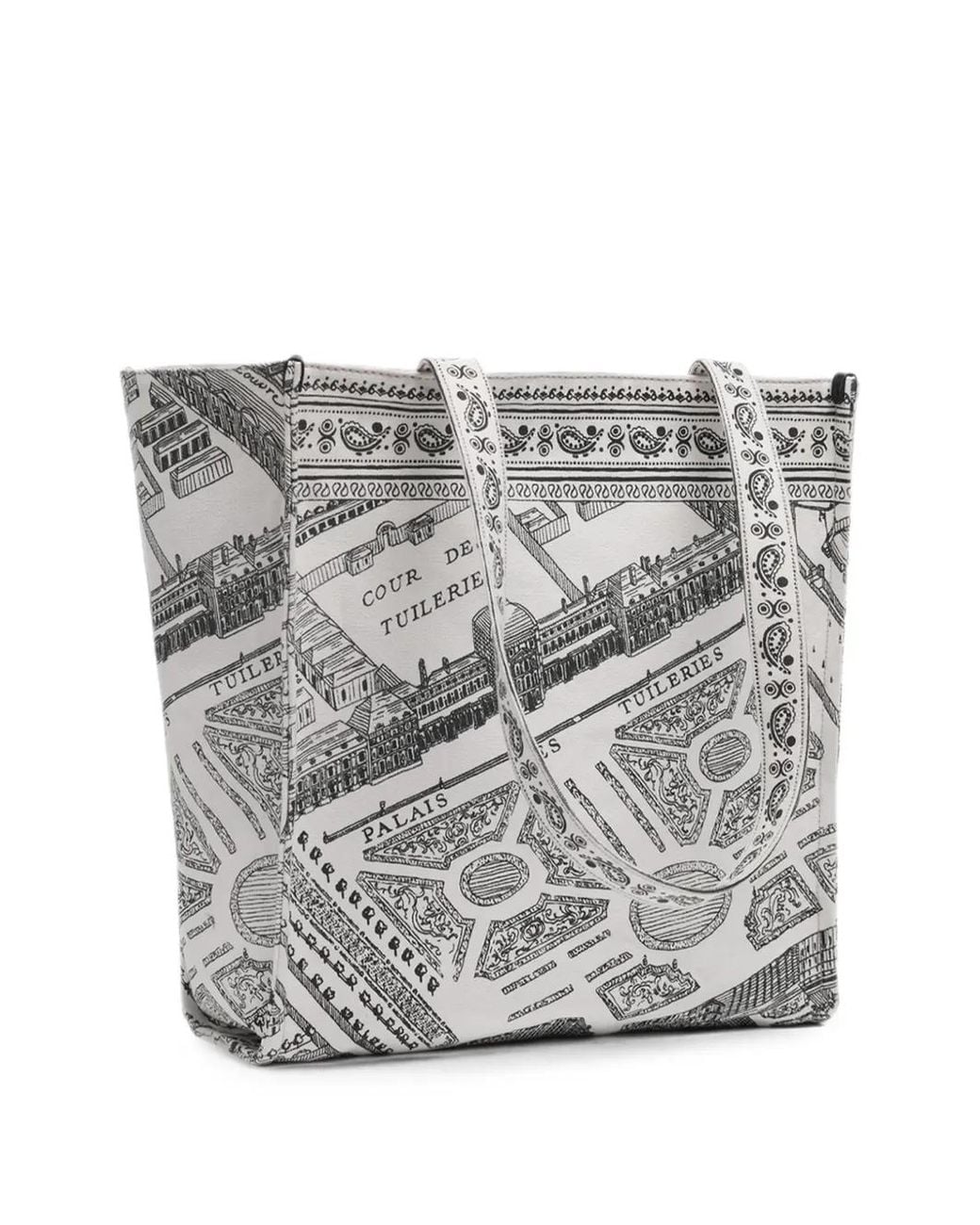 Inoui Edition Gray Louvre Graphic-Print Tote Bag