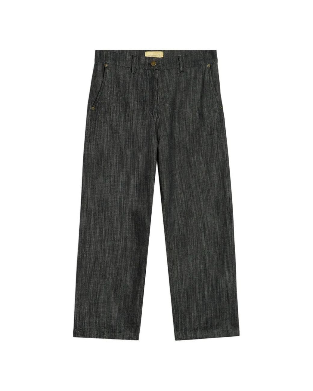 Momoní Gray Thor Yarn-Dyed Straight-Leg Tailored Jeans