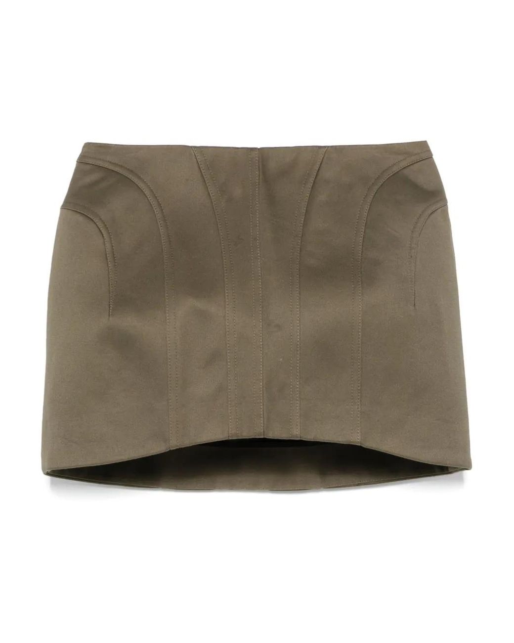 Mugler Green Tailored Mini Skirt