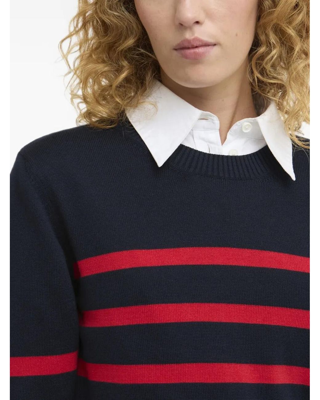 Barbour Gestreepte Trui in het Red
