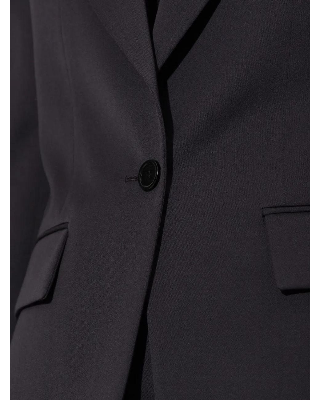 Balmain Blue Single-Breasted Wool Blazer