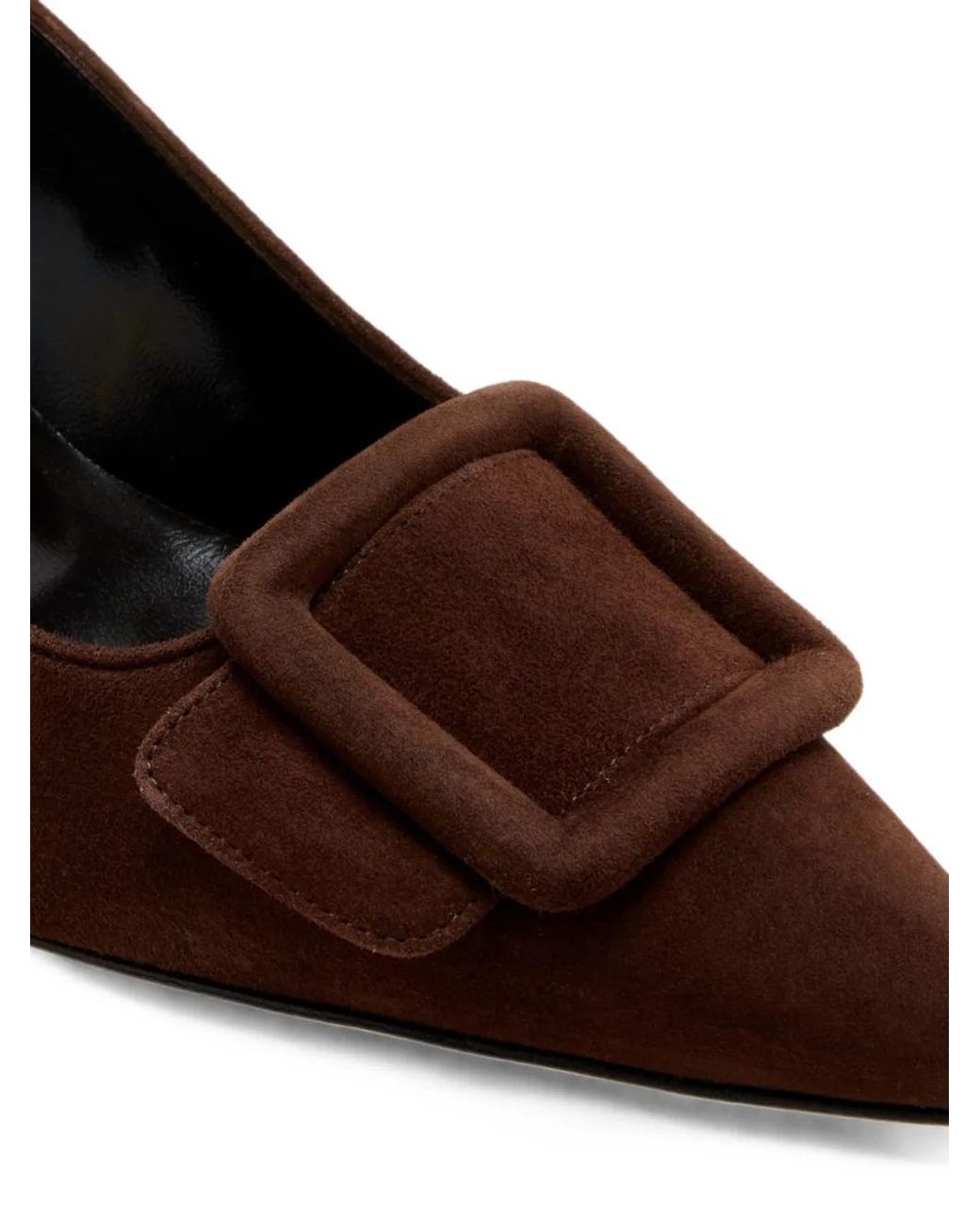 Manolo Blahnik Brown Maysale Buckle-Detail Pumps