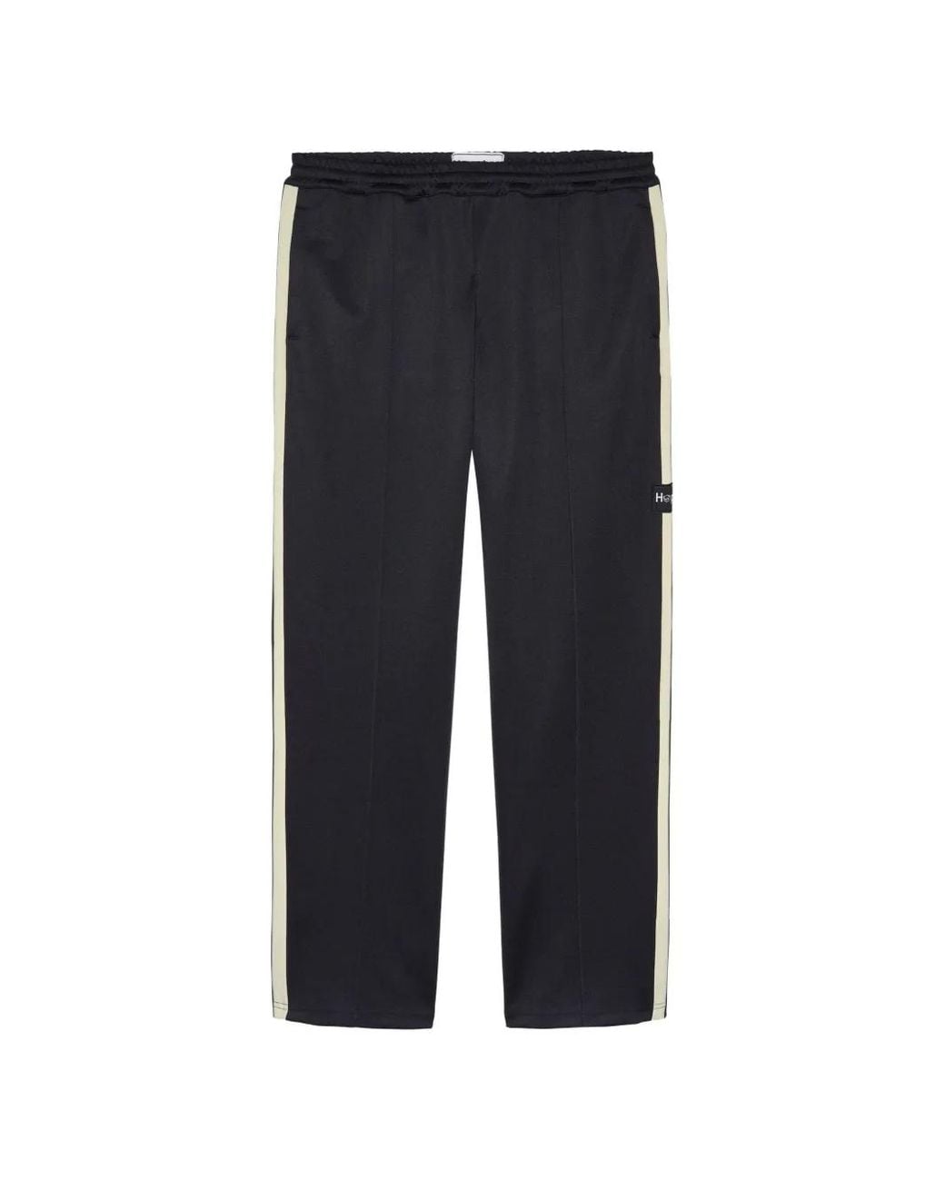 HOPEIUM Blue Side-Stripe Logo-Patch Track Pants for men