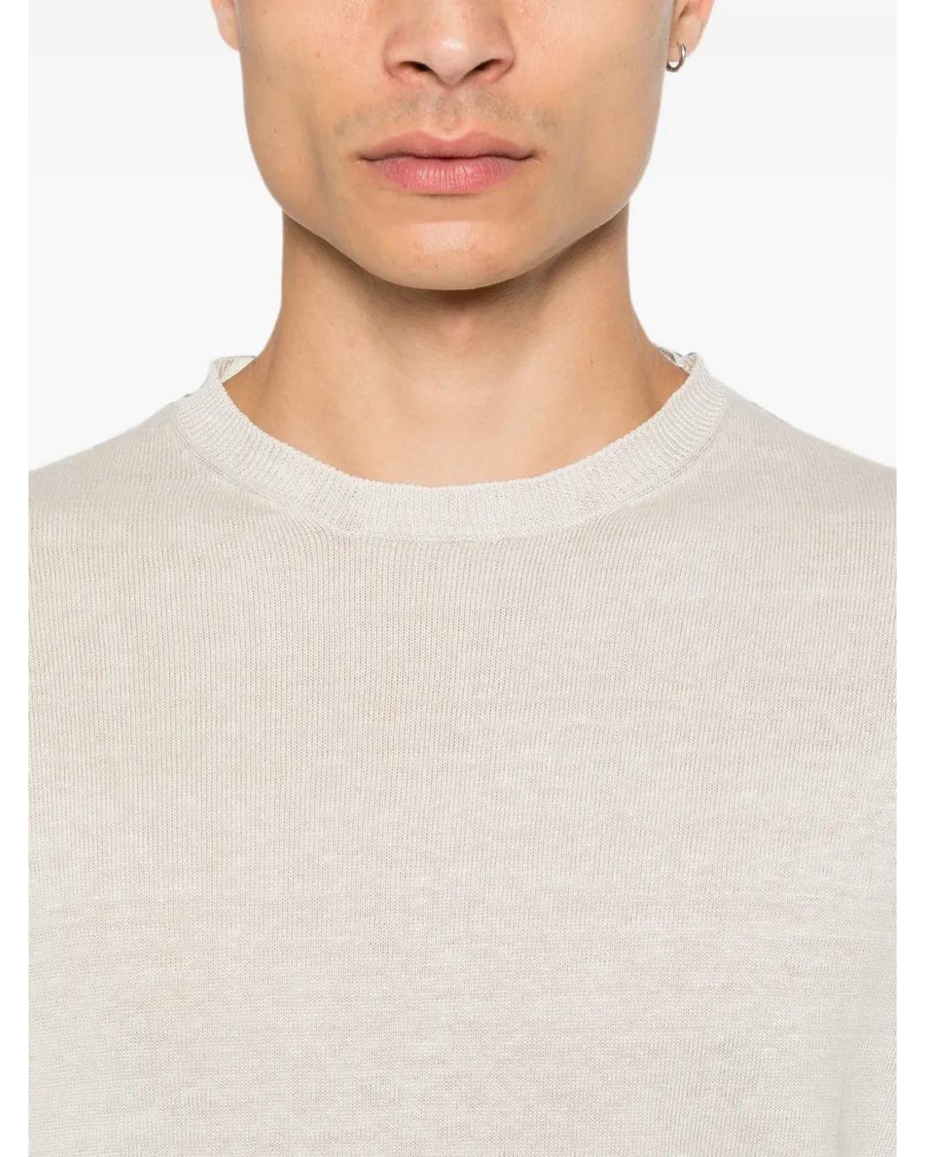 Corneliani White Crew-Neck T-Shirt for men