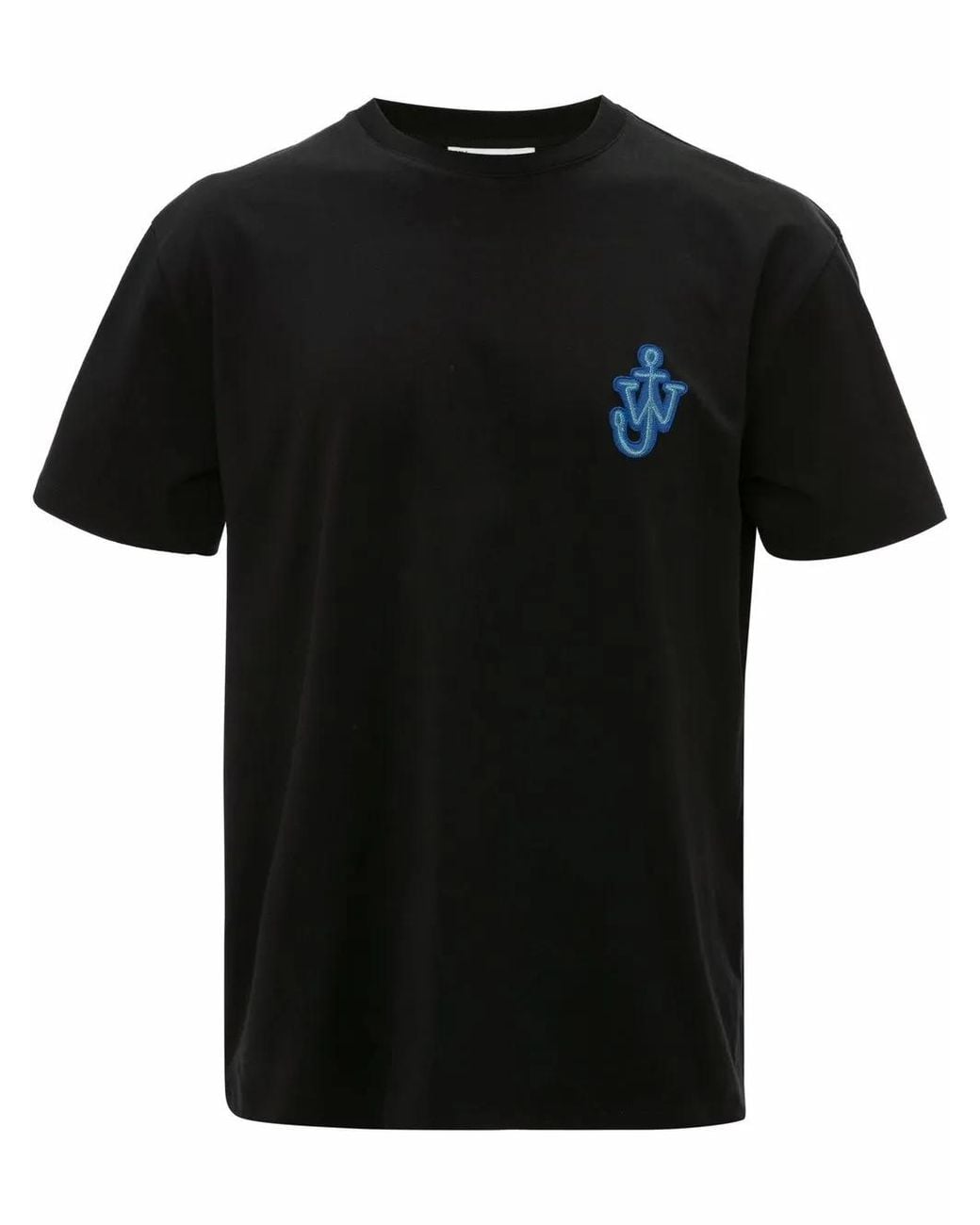 J.W. Anderson Black Anchor Logo-patch T-shirt for men