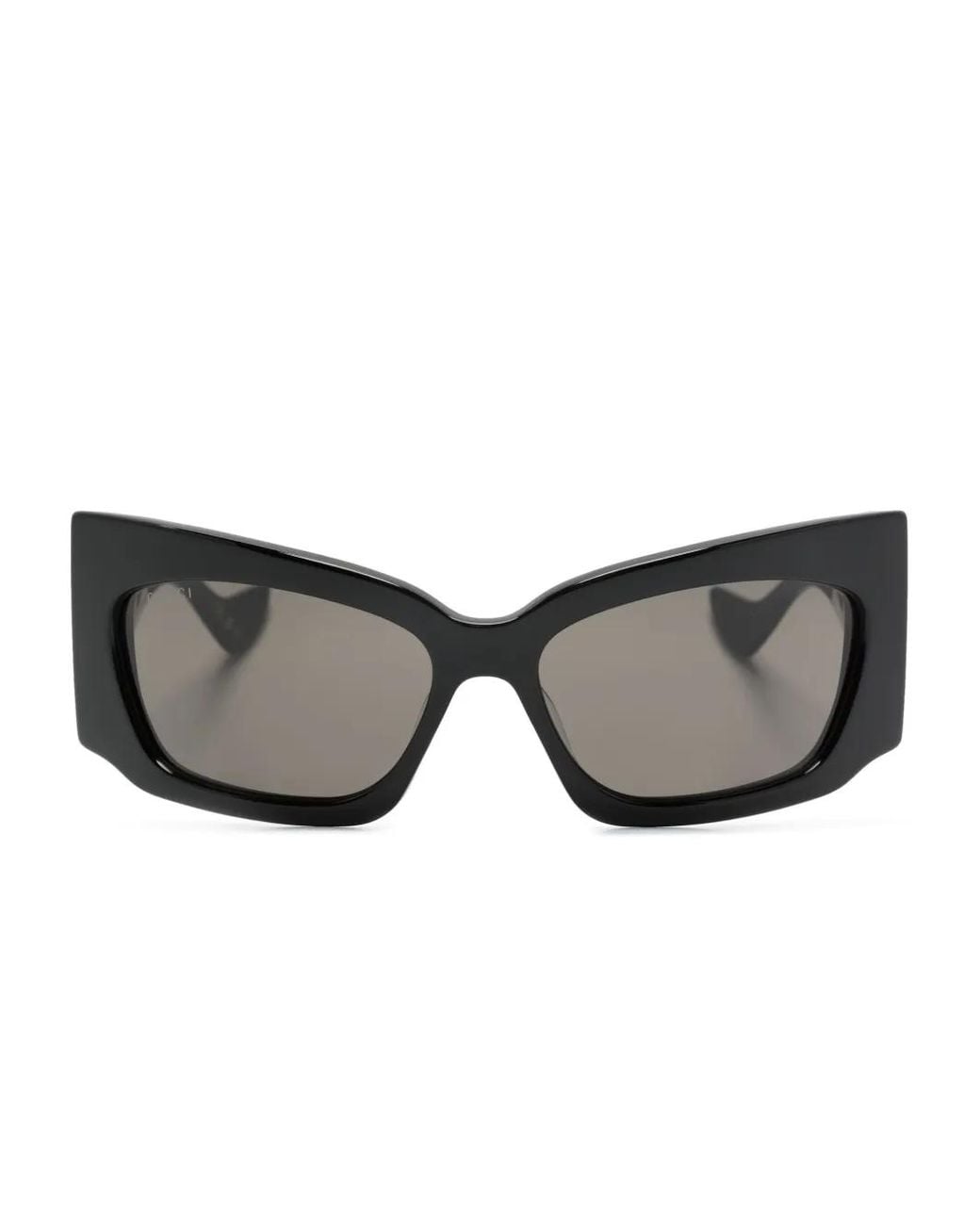 Gucci Gray Geometric-Frame Tinted Sunglasses