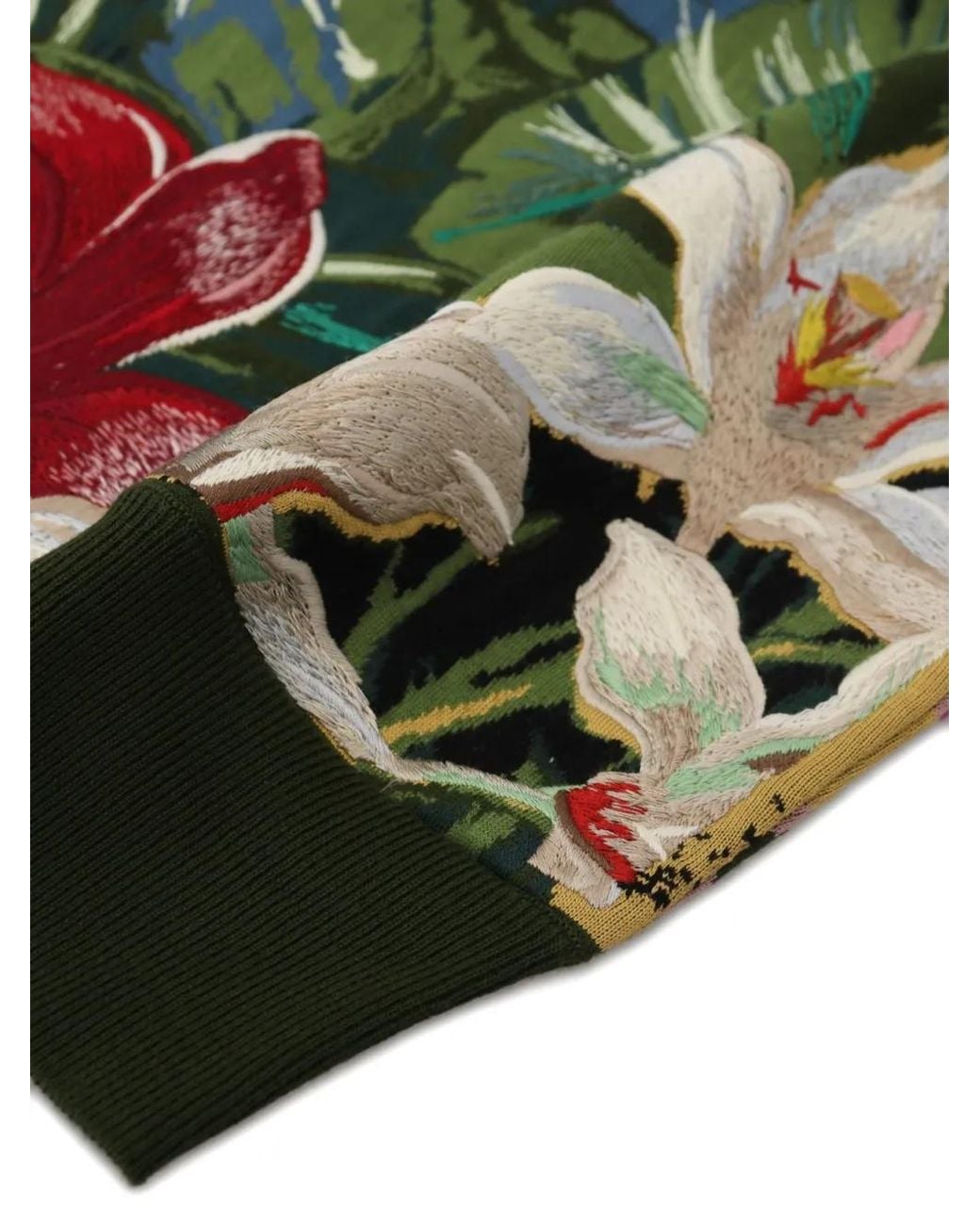 Dolce & Gabbana Green Pull À Motif Tropical Brodé for men